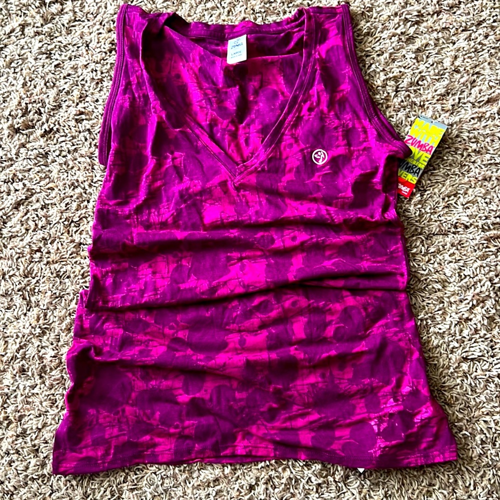 Brand new purple Zumba tank! Size L